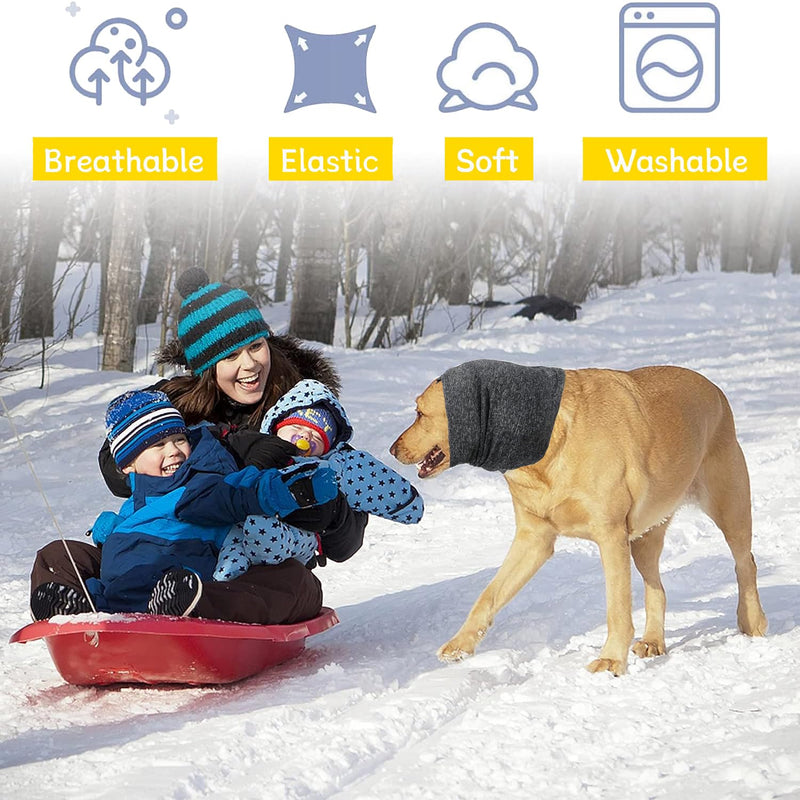 Northogo Multi-functional Pet Soft Snoods, Ear Covers & Muffs for Noise Protection, Neck & Ear Warmer for Anxiety Relief & Grooming for Dogs & Cats (Grey M)