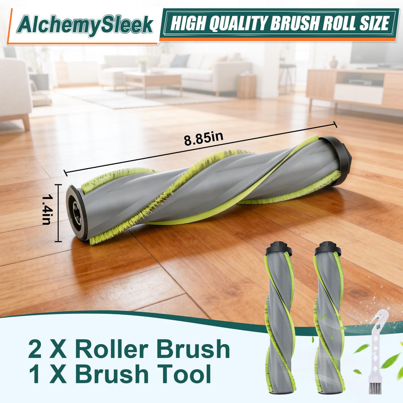 2 Pack Brush Roll Replacement for Bissell Cleanview XR Pet 300W/ Cleanview XR 200W/ Powerlifter Turbo Cordless Stick Vacuum Cleaner 3789X, 3789U, 3789, 3797V, 3797W, 3797 (Green)