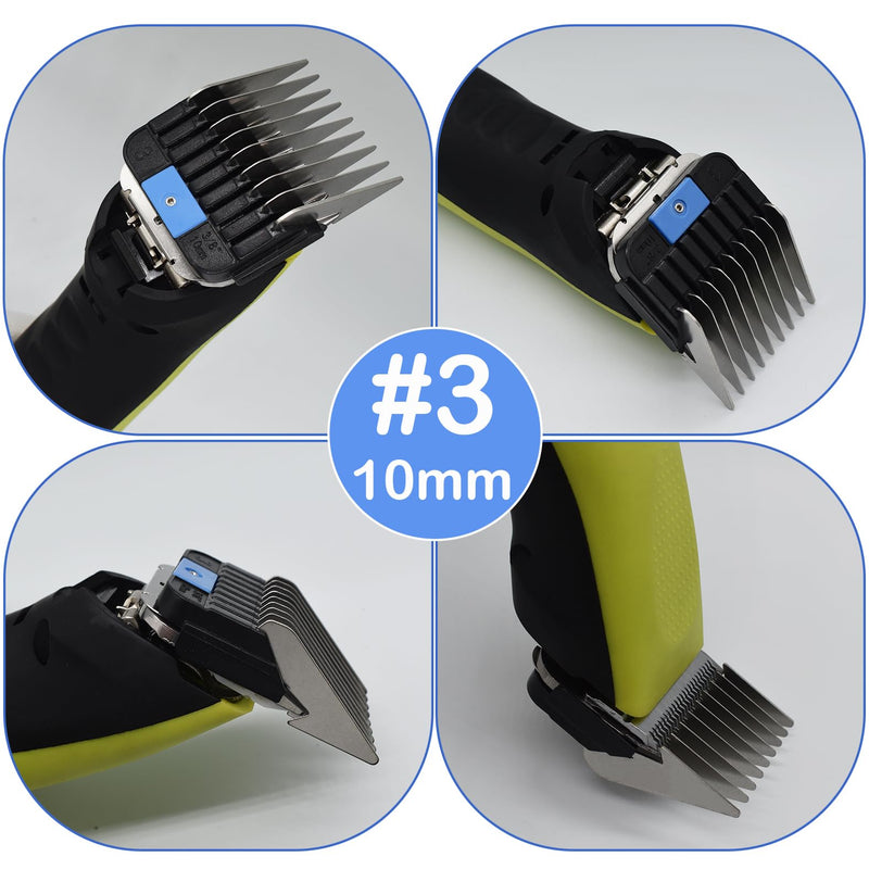 4 Pieces Animal Clippers Stainless Steel A5-Style Replacement Attachment Guide Guard Combs, 3/6/10/13mm 1/8" 1/4" 3/8" 1/2" Compatible with Wahl KM2/5/10 Andis AG BG Oster A5/A6 Pet Cat Dog Groomers
