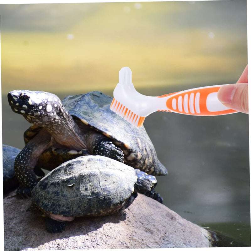 Turtle Shell Cleaning Brush - Aquatic Tortoise Shell Mud with Soft Nylon Bristles, 2-in-1 Design for Large and Small Areas, Promotes Pet Health - PawsPlanet Australia