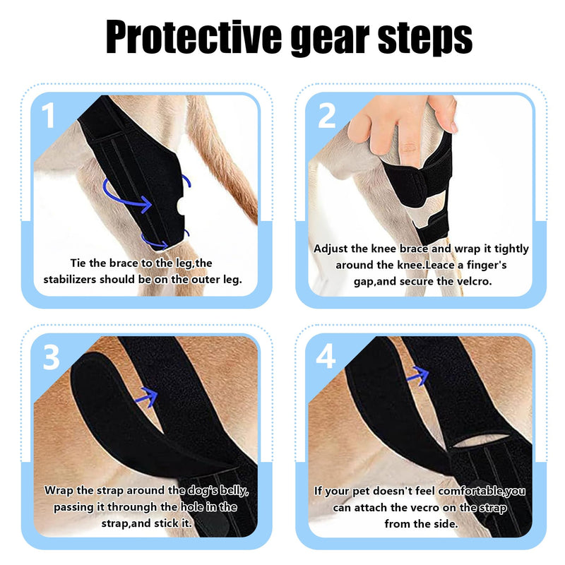 Dog Knee Brace for Torn ACL/CCL & Hind Leg Support - 13 -XXL