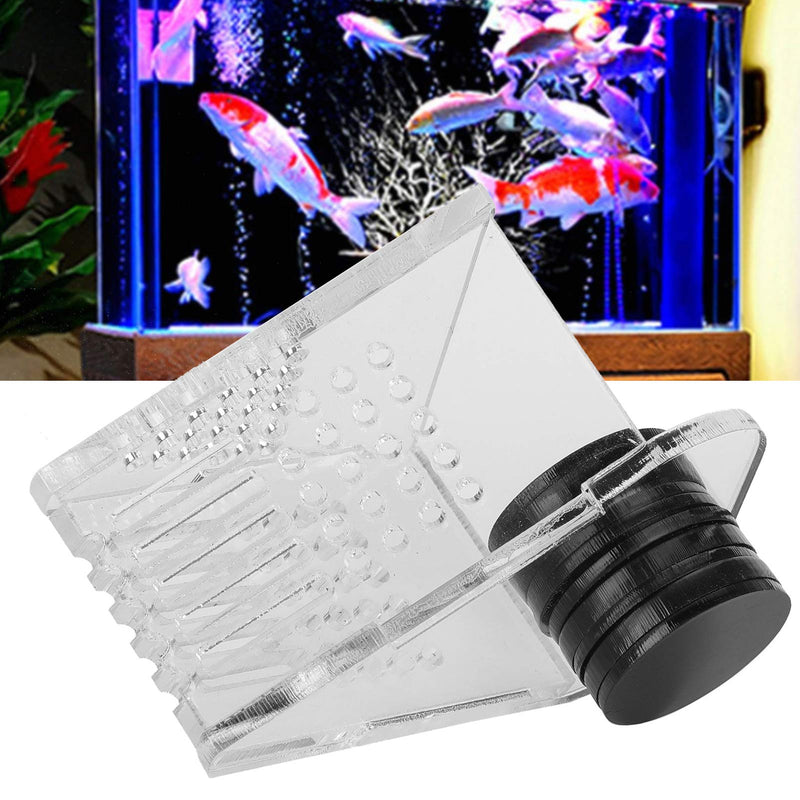 Aquarium Transparent Acrylic Feeding Container Fish Tank Cone Feeder with Magnetic Suction Fish‑Box Feeder for Aquarium Accessories - PawsPlanet Australia