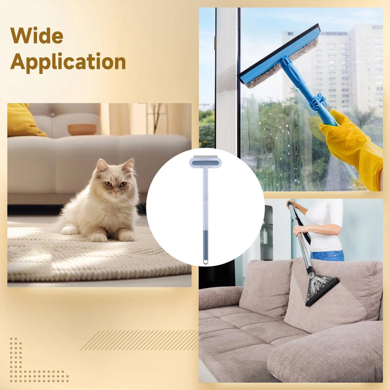 OMISTAR 2 Pcs 23.6 Inch Pet Hair Removal Tool, 4-in-1 Multifunctional Fur Cleaner with Extendable Handle, Reusable Dog Cat Hair Remover Brush for Furniture, Carpet, Couch, Bedding & Car Interiors - PawsPlanet Australia