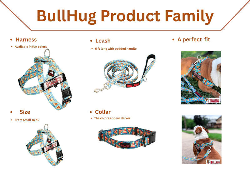 BULLHUG Adjustable Dog Harness– No Pull, No Choke – for English Bulldogs, French Bulldogs, Pugs & Broad-Chested Breeds – Easy, Safe Walks (Black, Medium) BLACK Medium - (Neck: 17" - 20" Chest: 25" - 30") - PawsPlanet Australia