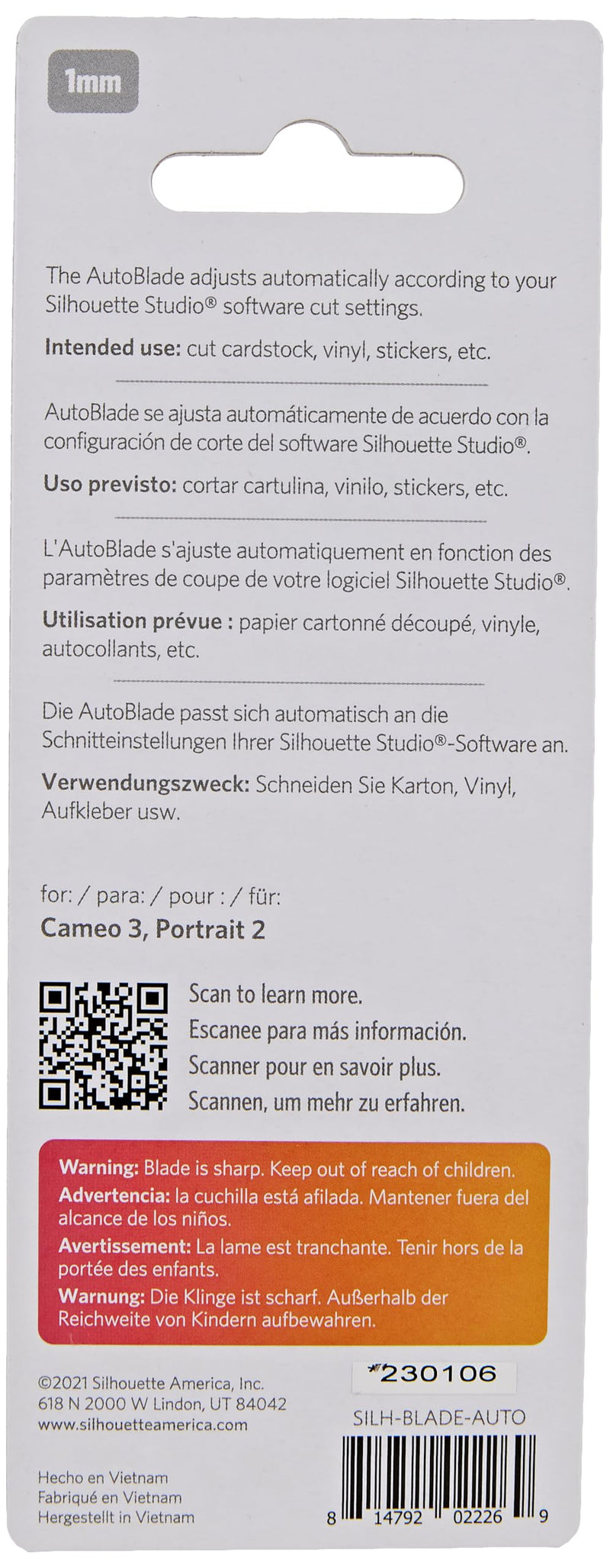Silhouette America SILH-Blade-AUTO Tool Kit, 1 Count (Pack of 1), White 1 Count (Pack of 1)