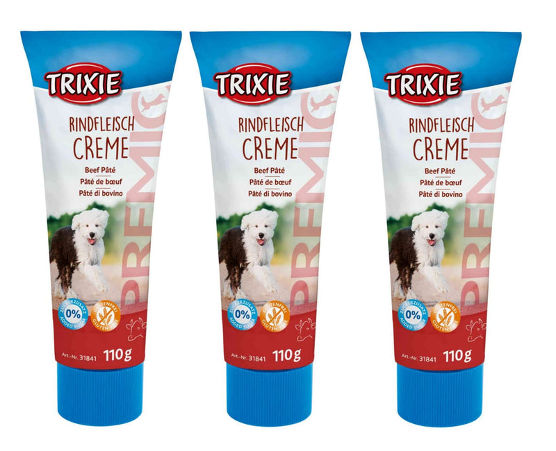 3 PACK TRIXIE PREMIO BEEF PATE DOG TREAT PASTE 110G - PawsPlanet Australia