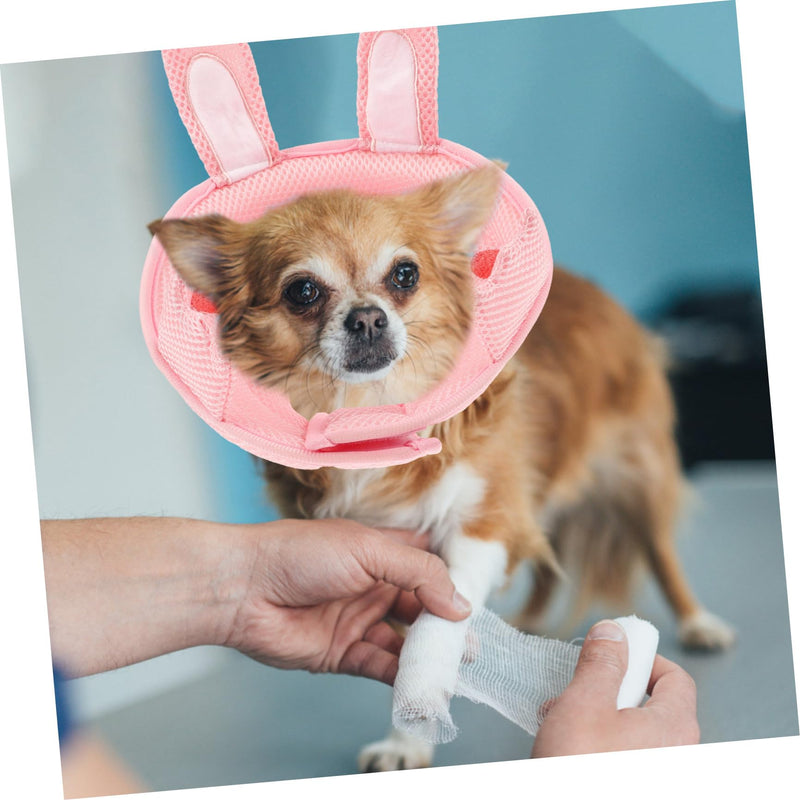 VICASKY Recovery Collar and Prevents Licking, Polyester with Bunny Ears, Breathable, Protects Cats After Surgery, Comfortable and Allows Freedom of Movement