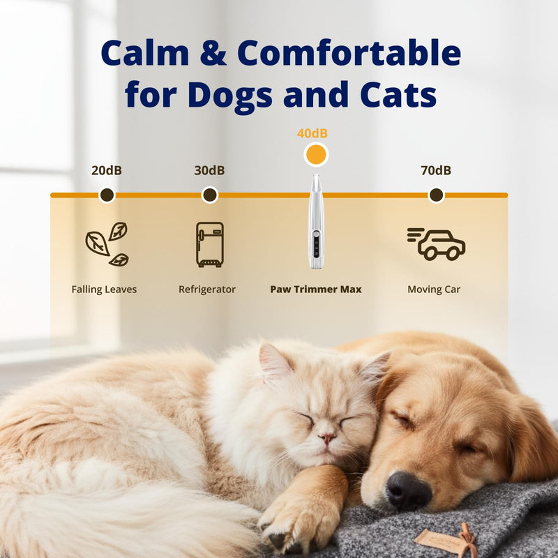 Silent Groom Pro Pet Paw Trimmer | Cordless Shaver for Dogs, Cats, Big & Small Animals with Light | Rechargeable Home and Salon Grooming Tool for Paws, Face, Ears, Butt - PawsPlanet Australia