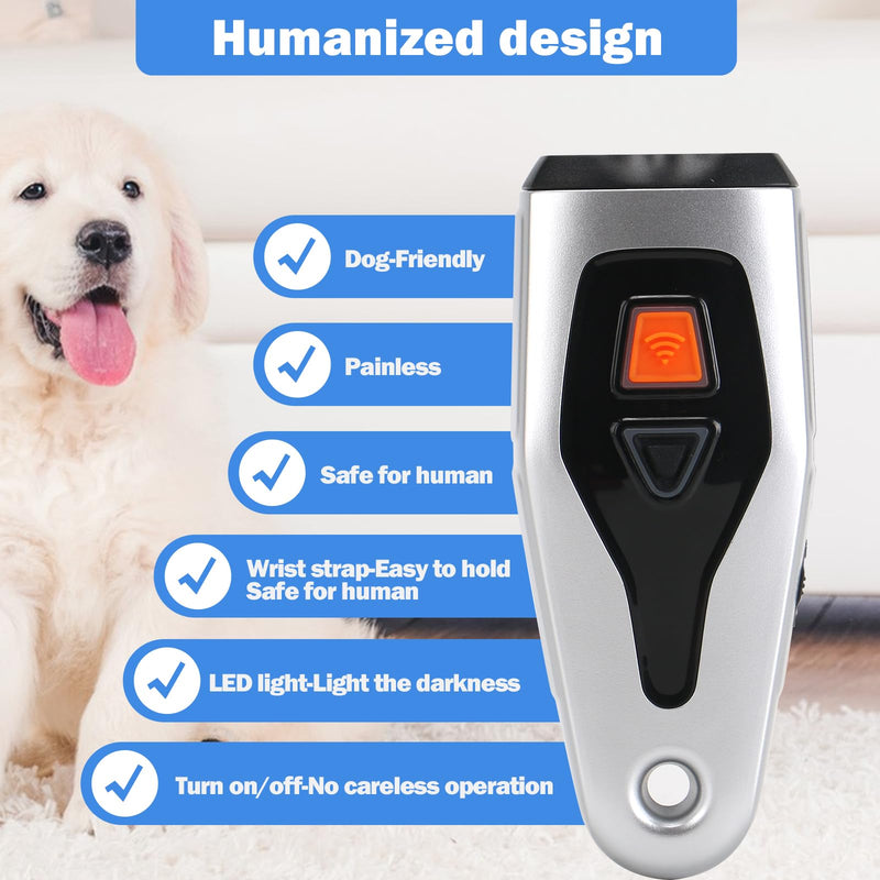 Dog Bark Deterrent Devices,3 in 1 Dual Sensor Anti Barking Device with Training/Deterrent Modes Dog Whistle to Stop Barking Ultrasonic Dog Barking Deterrent with LED Flashlight,Safe Dog Whistle - PawsPlanet Australia