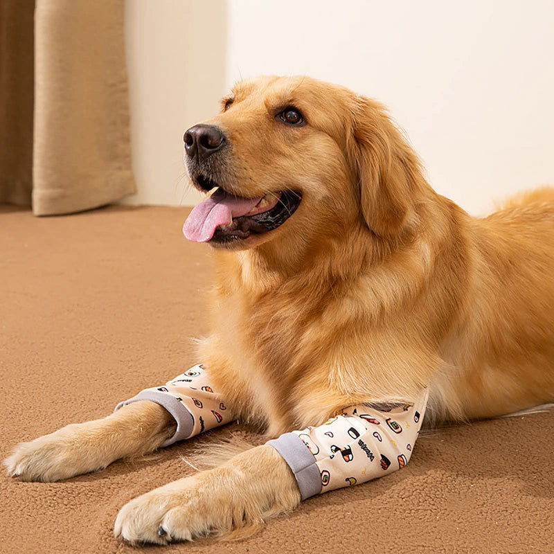 ROZKITCH Dog Surgery Recovery Sleeve for Front Legs, Pet Prevent Licking Wound Elbow Brace Protector, Dog Leg Sleeve to Stop Licking Cone Collar Alternative for Sprain ACL CCL Arthritis Cute Dog 2XL 2XL(A Sleeve Length:13.3") - PawsPlanet Australia