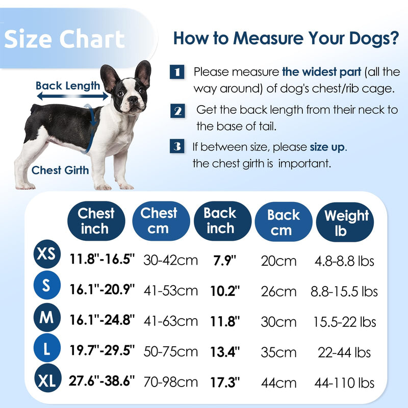 AOFITEE Dog Life Jacket, Dog Life Vest for Swimming, High Flotation Dog Life Vests with Rescue Handle, Reflective French Bulldog Life Jacket, Shark Fin Dog Life Jacket for Small Medium Large Dogs Blue - PawsPlanet Australia