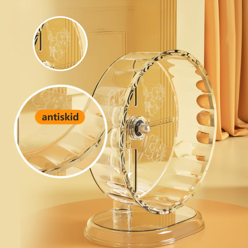 Silent Hamster Wheel – 7 Inch Syrian Hamster Running Wheel, Anti-Skid & Height Adjustable, Easy to Clean (7.1inch) 7.1inch - PawsPlanet Australia