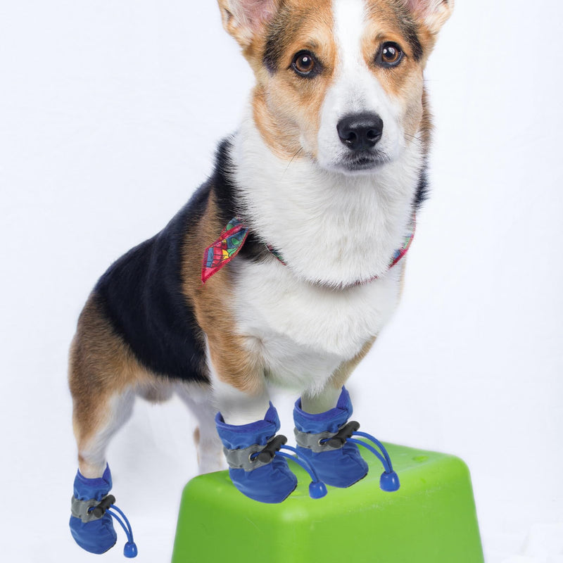 iplusmile Waterproof Dog Boots 4-Pack Small Size with Anti-Slip Soles Lightweight Pet Booties for Outdoor Hiking Walking Protect Paws from Rough Terrain All Seasons - PawsPlanet Australia