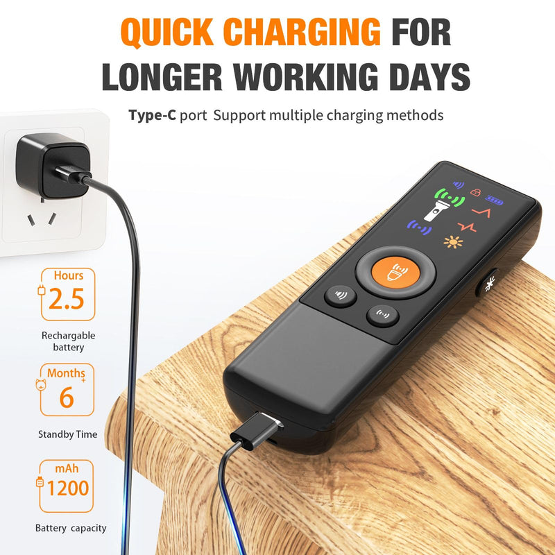 Ahbrother's Dog Bark Deterrent Device,2X Sonic Emitters 4 Modes Anti Barking Device for Own Or Neighbor's Dog, Safe & Effective Portable Ultrasonic Dog Bark Control Rechargeable Dog Barking Silencer - PawsPlanet Australia