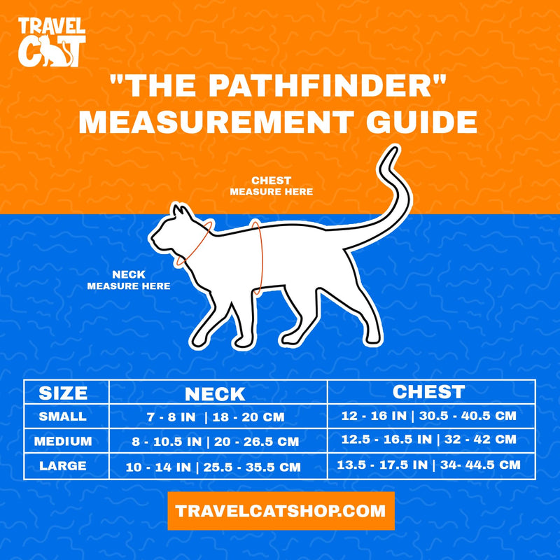 TRAVEL CAT The Pathfinder Cat Harness with GPS Tracker Pocket - Powered by Tractive Cat Harness Escape Proof - Walking Escape Proof Harness for Small, Large Cat, Kitten (Blue, Large) Blue - PawsPlanet Australia