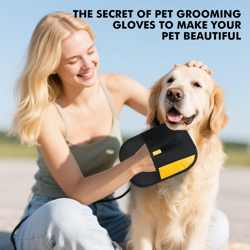 Pet Hair Removal Glove,2Pcs,Electrostatic Gloves Pet Hair Removal,Highly Efficient,Pet Hair Remover Glove,9.45-Inch Large Brush Surface,Reusable Cat Grooming Gloves for Couch,Sweater,Carpet,Curtain. - PawsPlanet Australia