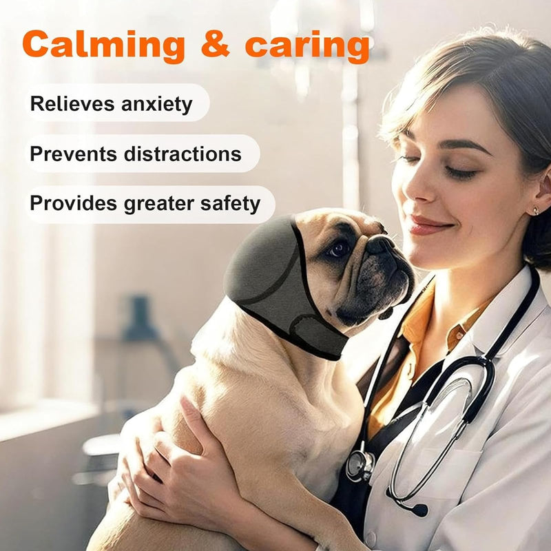 Dog Ear Muffs with Noise Cancellation, Ear Protection for Dogs, Ear Protection Dog, Dog Swimming Caps, Elastic Ear Protection for Dogs, for Noise Blocking, Calming, Winter, Bathing, Drying M