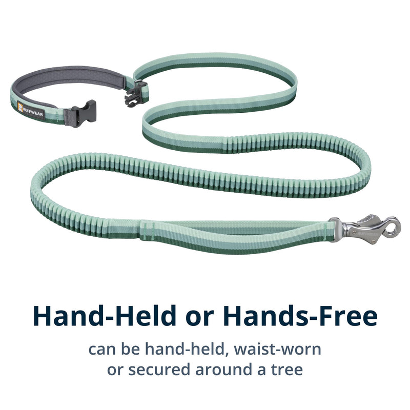 Ruffwear, Roamer Bungee Dog Leash for Running, Biking or Hiking, Can be Used Hand-Held or Hands-Free, River Rock Green, 5.5'-7' 5.5'-7' - PawsPlanet Australia
