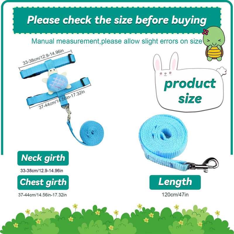 4 Pcs Adjustable Bunny Rabbit Harness and Leash Set, Small Pet Vest Harness Leash, with Decoration for Bunny Kitten Small Pets - PawsPlanet Australia