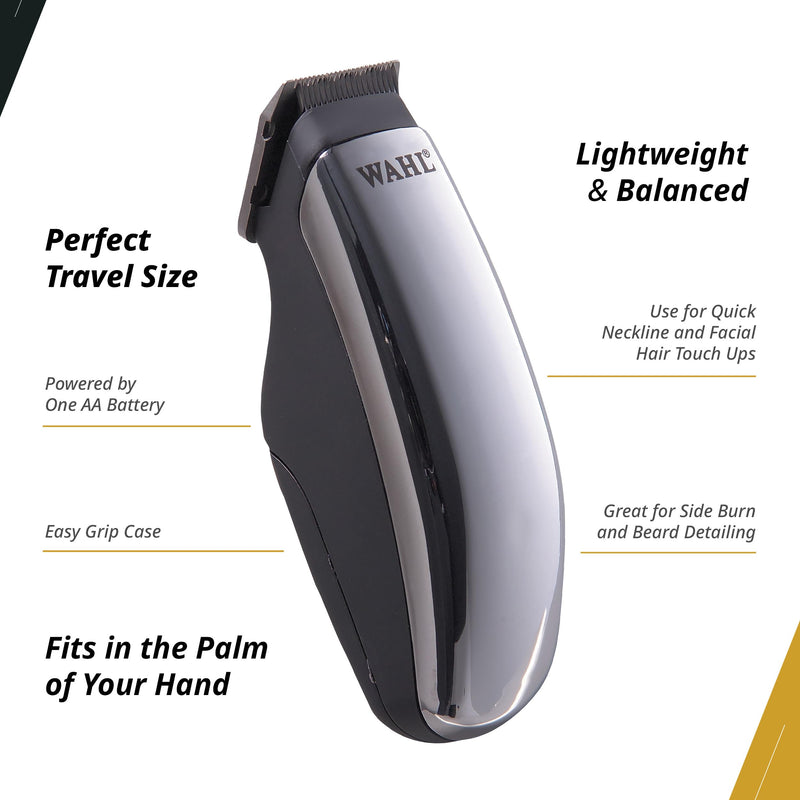 Wahl Professional Half Pint Trimmer, Compact Travel Size, Lightweight, Battery-Operated (AA), Includes 2 Trimming Guides - PawsPlanet Australia