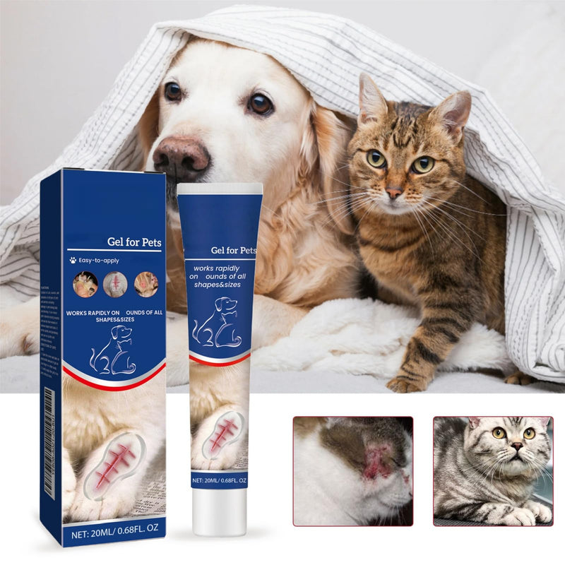 Wound Care Gel for Dogs and Cats, Liquid Gel for Pets, Pet Skin Care Gel for Cleaning and Care of Wound Areas, Wound Ointment for Puppies, Waterproof Gel for Protection, Promotes Wound Healing