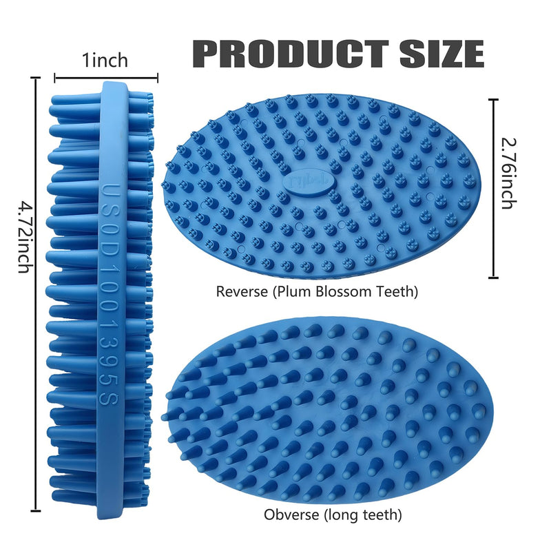 Lilpep Dog Brush - 2-in-1 Double Sided Bath & Massage Brush for Dogs, Pet Shampoo Scrubber, Gentle Hair Cleaning Tool, Soft Rubber Grooming Brush for Short/Long Haired Puppies - PawsPlanet Australia