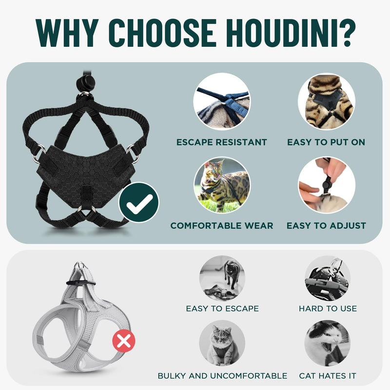 Houdini™ Escape Proof Cat Harness and Leash Set by OutdoorBengal – Orange, Medium Cat Harness for Walking M/L - PawsPlanet Australia