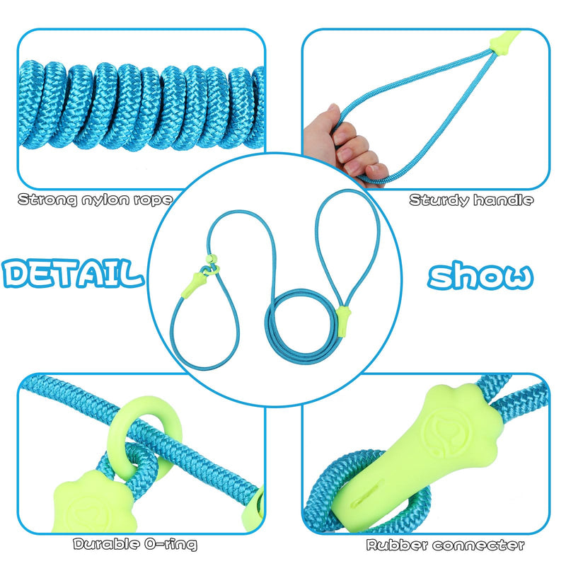 Small Medium Large Dog Training Slip Lead Leash 6Ft No Pull Puppy Leash 8 Colors Classic Dog Rope (Blue) one size blue - PawsPlanet Australia