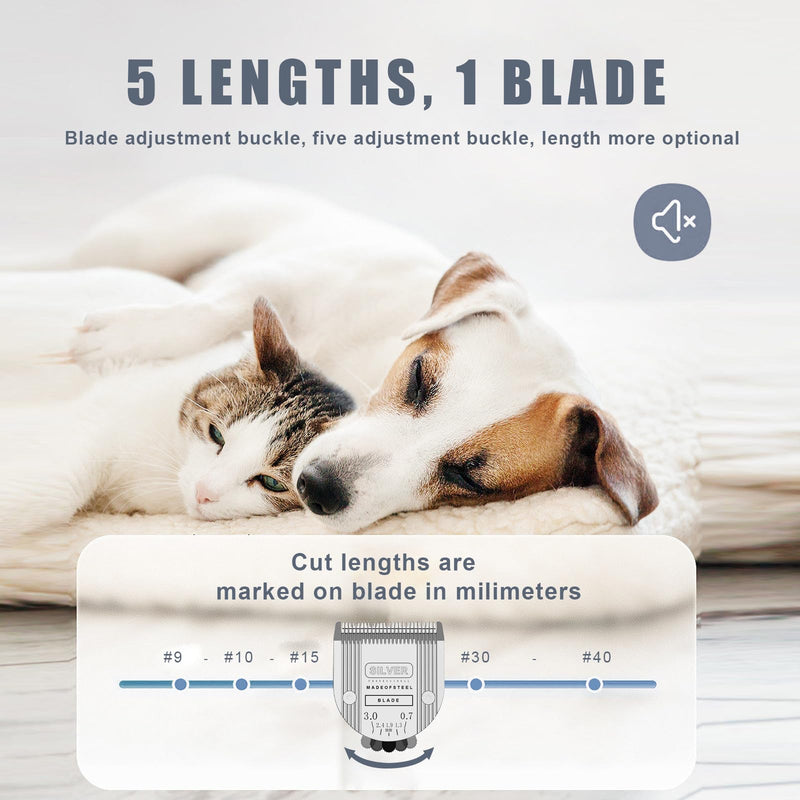 2PCS Adjustable 5 in 1 Replacement Blades Compatible with Wahl 5 in1 Clipper Bravura, Chromado, Creativa, Figura, Motion, Supergroom Dog Grooming Clippers Black-2 - PawsPlanet Australia