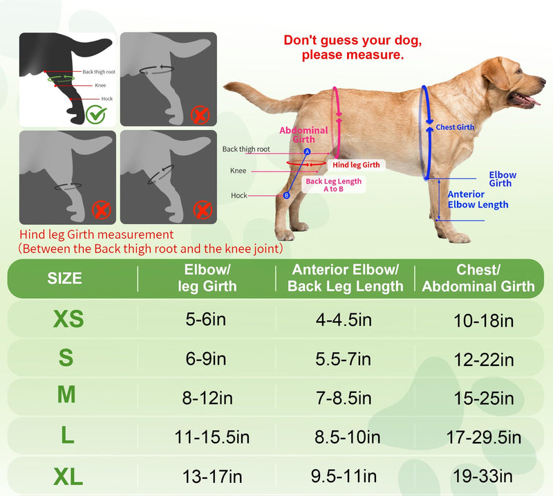 Dog Knee Brace – Strong, Lightweight Support for ACL and CCL Injuries, Promotes Healing, Improves Walking Ability, and Enhances Daily Activity for Active Dogs, XL Blck