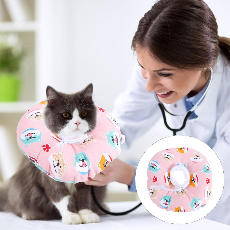 Alipis Soft Cotton Neck Collar for Cats, Adjustable and Breathable, Gentle Recovery After Surgery and Injuries, XS to L