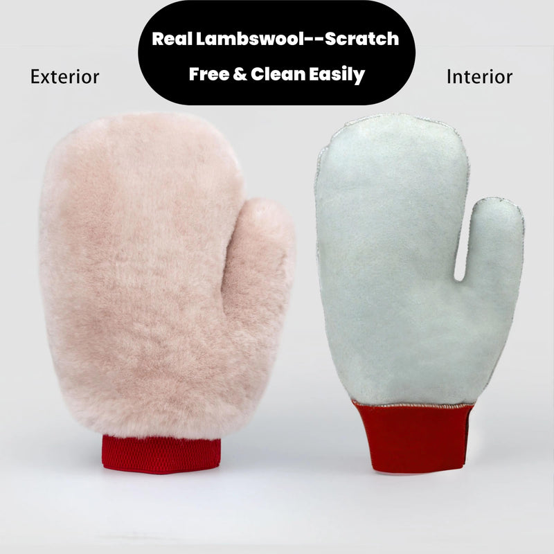 Gracefur Pair of Ultra - Soft Sheepskin Horse Grooming Gloves - Gentle Mitts for Horse Bathing, Perfect Scrubber Mitts for Cleaning Tack, Saddles & Bridles - Ideal for Sensitive Skin Horses (Pink) Pink - PawsPlanet Australia