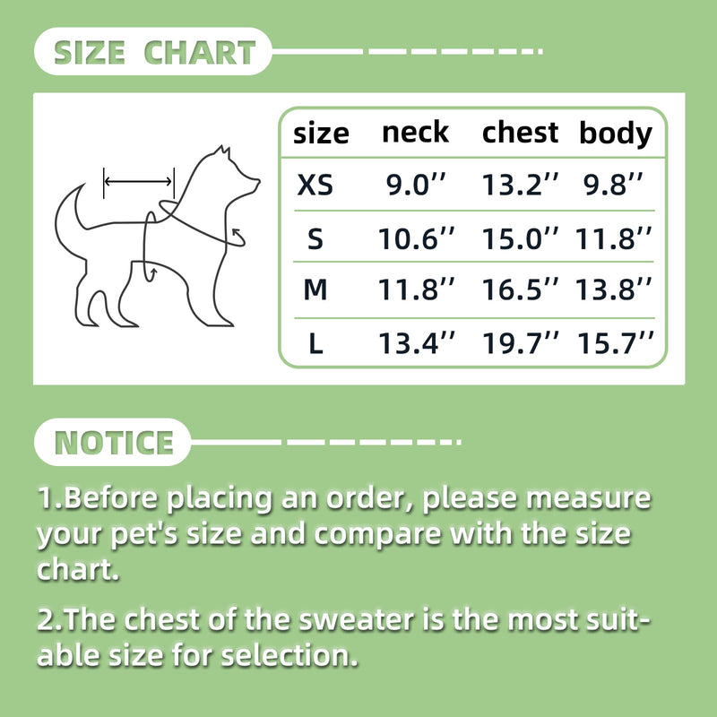 MengMengDa,Dog Pullover Sweater, Cold Weather Cable Knitwear, Warm Clothes for Chihuahua, Bulldog, Dachshund, Pug, Yorkie,Dog Outfits for Small Dogs Medium Dogs (Green XS)… green X-Small - PawsPlanet Australia