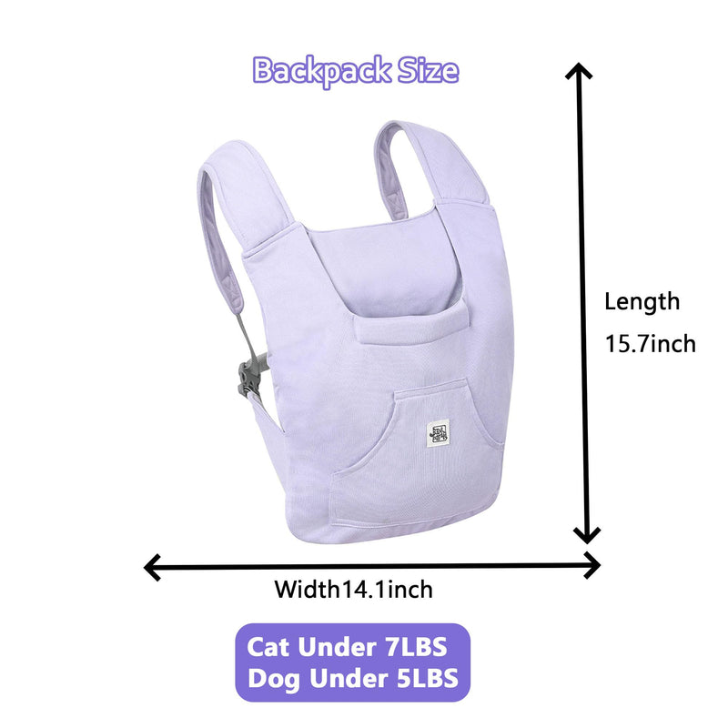 FLAdorepet Pet Carrier Backpack for Extra Small Dog Cat and Rabbit,Yorkie Teacup Chihuahua Front Dog Puppy Carrier Backpack for Traveling Hiking Camping Purple Extra Small Dog(Maximum Weight 6LBS) - PawsPlanet Australia