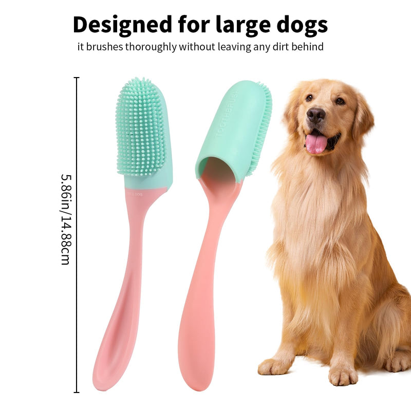 Upgraded Pet Teeth Cleaning Tools Dog Teeth Brushing Set - 360-degree Silicone Toothbrush, Protect Pet Oral Hygiene. Silicone Dog Toothbrush Fingertip. - PawsPlanet Australia