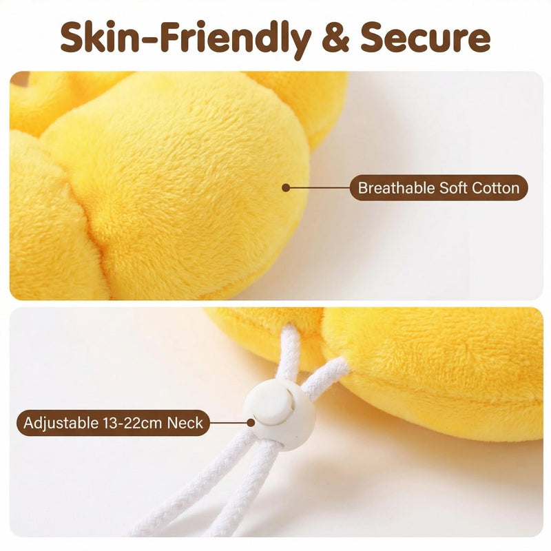 Cute Sunflower Cat Cone Collar, Soft & Comfortable Adjustable Cat Collar for Recovery, Protective Pet Cones to Stop Licking Wounds, for Cats, Small Dogs, Rabbits and Other Pets