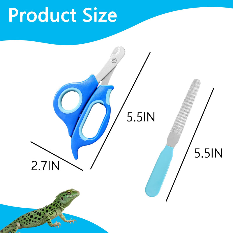 Bearded Dragon Nail Clippers with Nail File，Stainless Steel Bearded Dragon Toe Nail Clippers Professional Grooming Pet Tool for Small Breed Animals - PawsPlanet Australia