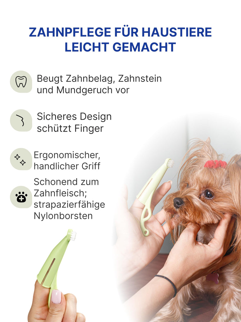 Anatomical Dog Toothbrush | Dental Care Dog with Soft Nylon Bristles | Plaque Removal | Dental Hygiene Training | For Small Breed Dogs For small breeds