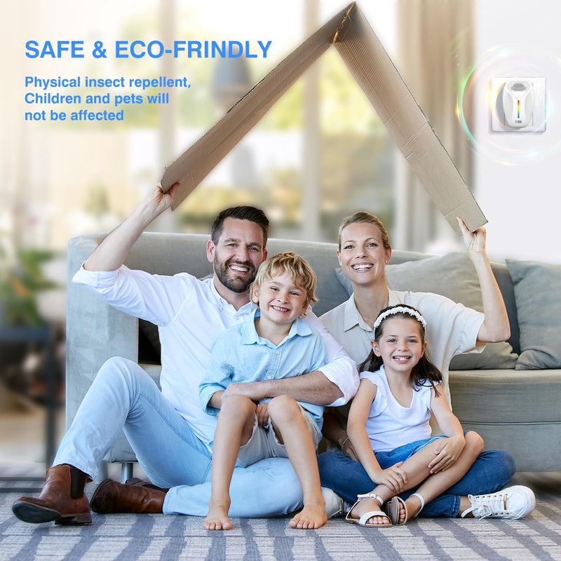 Upgraded Ultrasonic Repeller & Insect Indoor Repeller,Ultrasonic and Repellent for Roach,Rodent,Mouse,Bugs,Mosquito,Mice,Spider,Ant,3 Mode Switching,6 Packs 1 Count (Pack of 6) White - PawsPlanet Australia