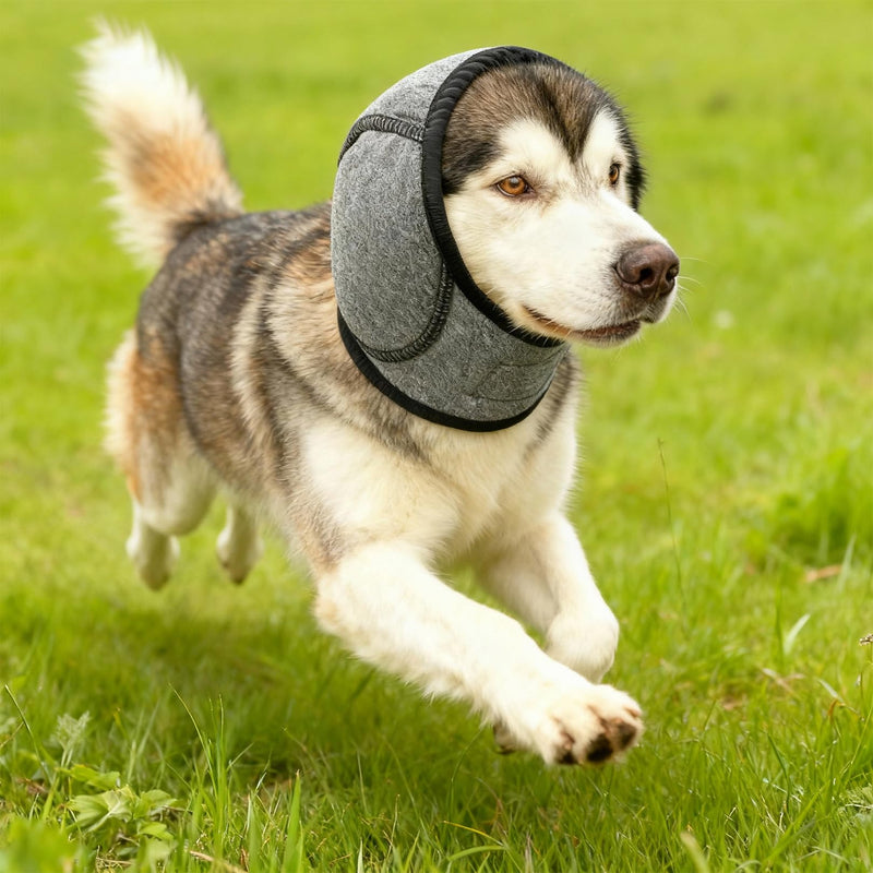 Dog Ear Defenders,Waterproof and Comfortable Dog Snood Ear Protectors,Comfortable Quiet,Shower Cap Pet Supplies,for dogs with a head circumference of 35–48 cm,for Bath Grooming Thunder Fireworks (M)