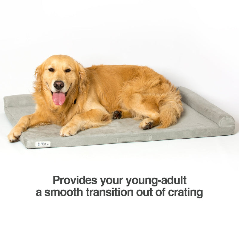 PetFusion Replacement Cover for PuppyChoice Dog Crate Bed (23x18) PuppyChoice Cover S - Fits 24" Crate Grey - PawsPlanet Australia