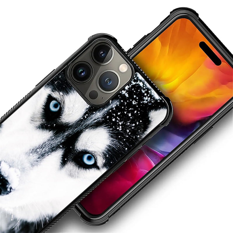 CARLOCA Compatible with iPhone 16 Pro Max Case, Husky Dog Muzzle Blue Eye Fashion Pattern Design for Girl Shockproof Anti-Scratch Hard PC Back Case for iPhone 16 Pro Max - PawsPlanet Australia