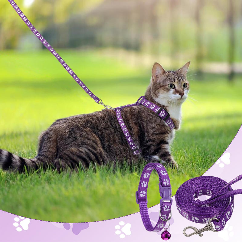 Cat Harness and Leash with Collar Set, Escape Proof Adjustable H-Shped Cat Harness Cats Belt Walking Travel Kitten Harnesss, Adjustable Kitten Harnesss for Small Medium Cats - PawsPlanet Australia