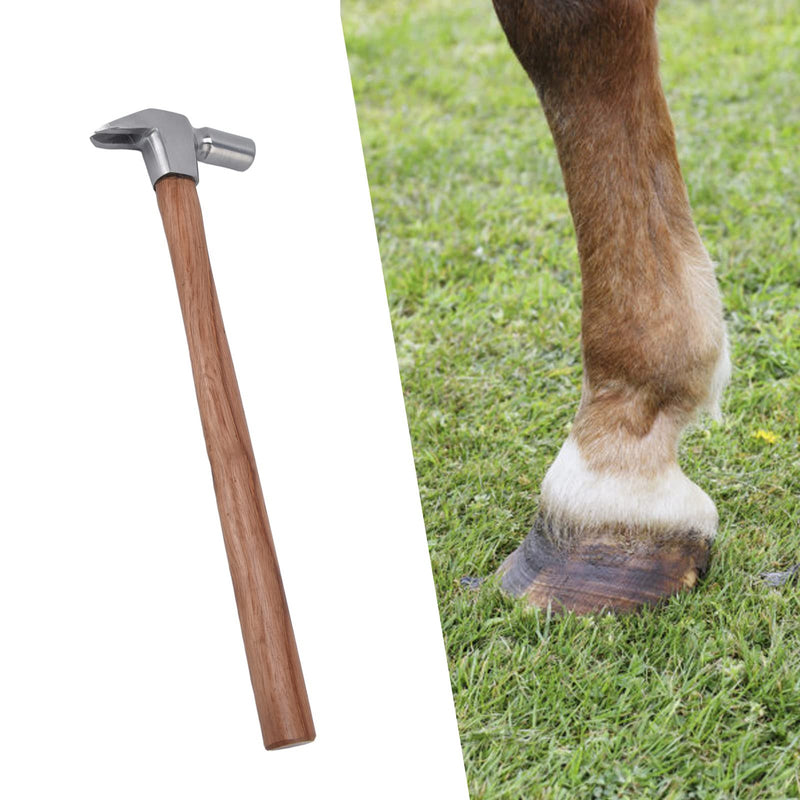 Farrier Driving Hammer, Wooden Handle Horse Shoe Nailing Hammer for Horse Shoeing Hoof Care for Horse Shoeing Hoof Care