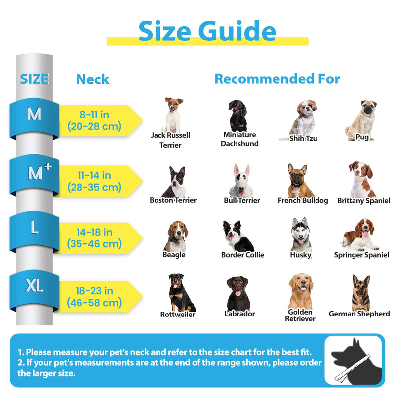 BARKLESS Dog Cone Collar, Dog Donut Collar After Surgery to Stop Licking, Inflatable Dog Cone with Sturdy Shield for Large Medium Dogs, Cone of Shame Alternatives Not Block Vision L Turquoise