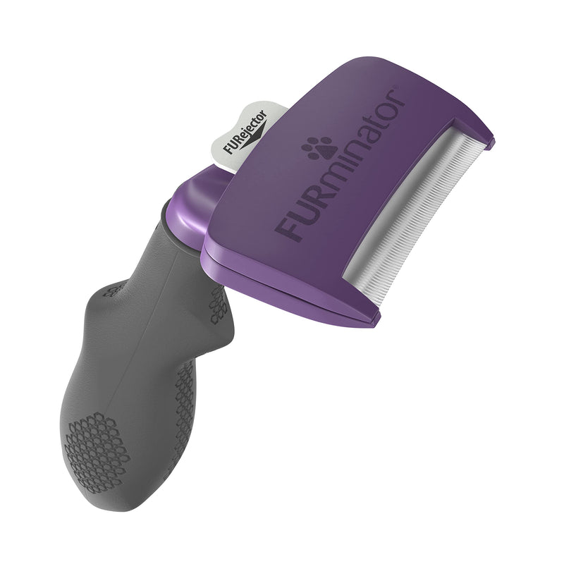 FURminator Undercoat deShedding Tool for Medium/Large Short Hair Cats Over 4.5 kg, Violet M/L - PawsPlanet Australia