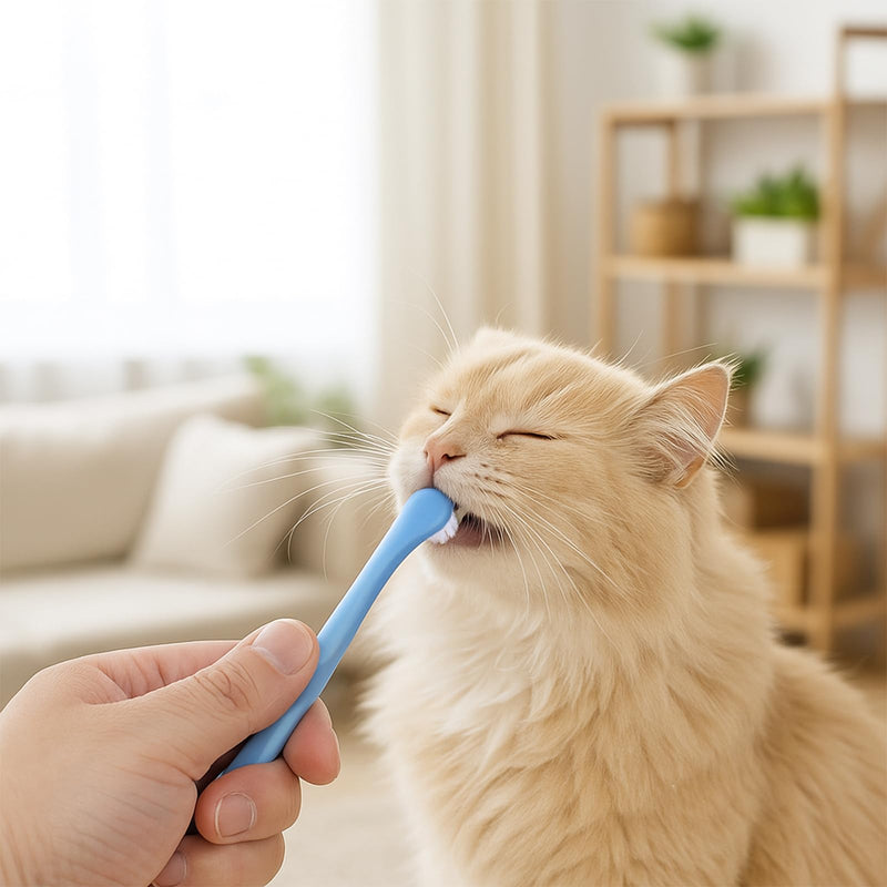 5 PCS Small Dog Toothbrush, Pet Toothbrush Cat Tooth Brush Micro Head Puppy Tooth Brushing Cat Dental Care Oral Hygiene Deep Teeth Cleaning Brushes 360 Degree Soft Bristles Round&Pointed Toothbrushs - PawsPlanet Australia