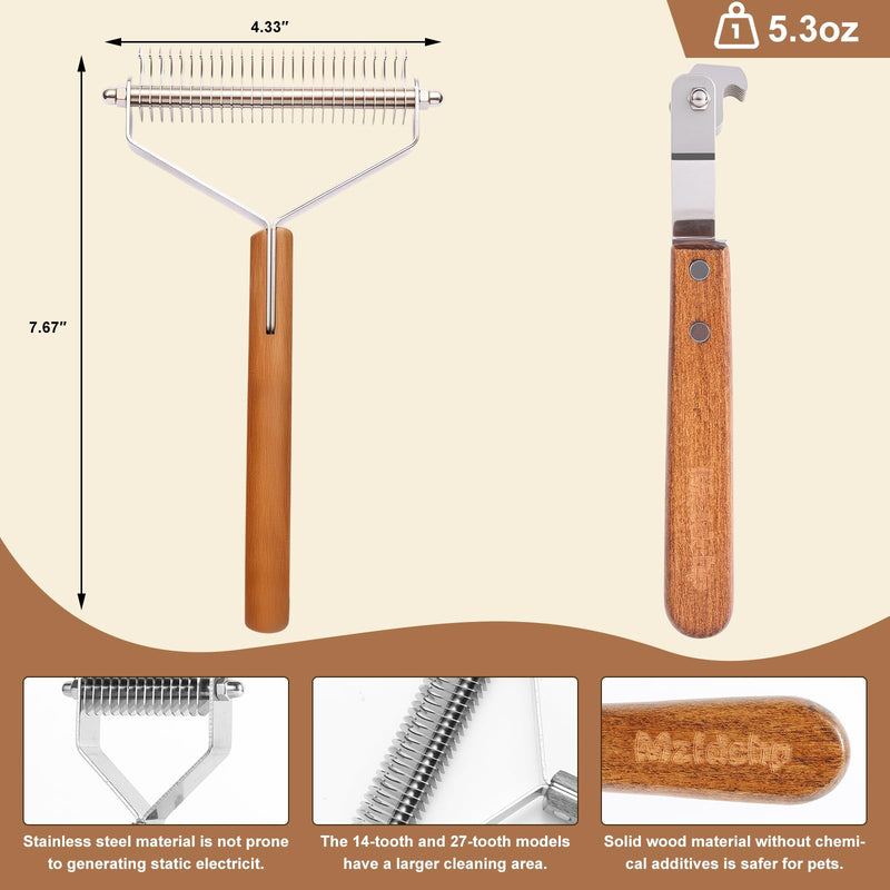 Extra Large 2-Sided Pet Hair Removal Comb | High Efficiency Cat Brush& Dog Grooming Tool | Undercoat Rake & Dematting Comb for Long Haired Dogs & Indoor Cats | Slicker Brush for Shedding & Carpet Rake X-Large - PawsPlanet Australia