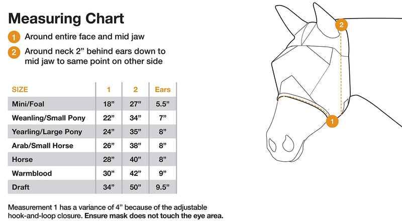 Cashel Quiet Ride Standard Warmblood Fly Mask with Ears (QRWBSE), Black