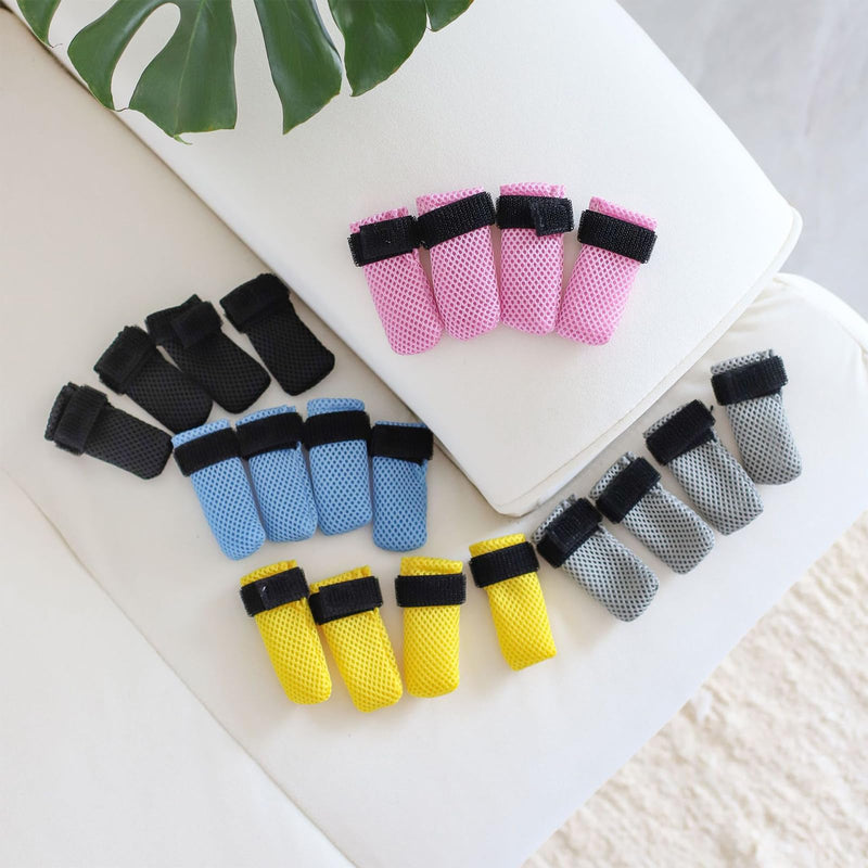 Cat Boots,Dog Boot for Injured Paw,Breathable Mesh Cat Claw Protectors Anti Scratch for Cutting Nails_L(Black) L-Claw Length:2.3in Black - PawsPlanet Australia